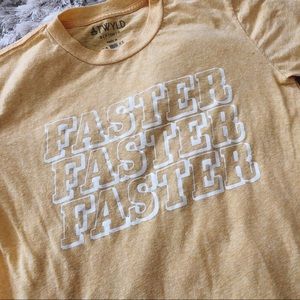ATWYLD Real Fast yellow vintage-feel graphic tee